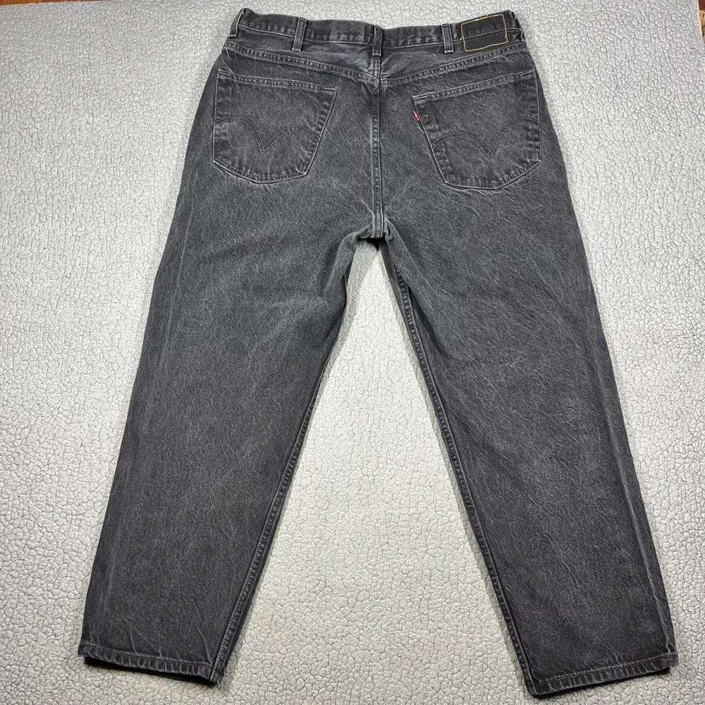 Vintage Levi's 550 Jeans Mens 38 Relaxed Fit Straight Leg Black Denim Y2K